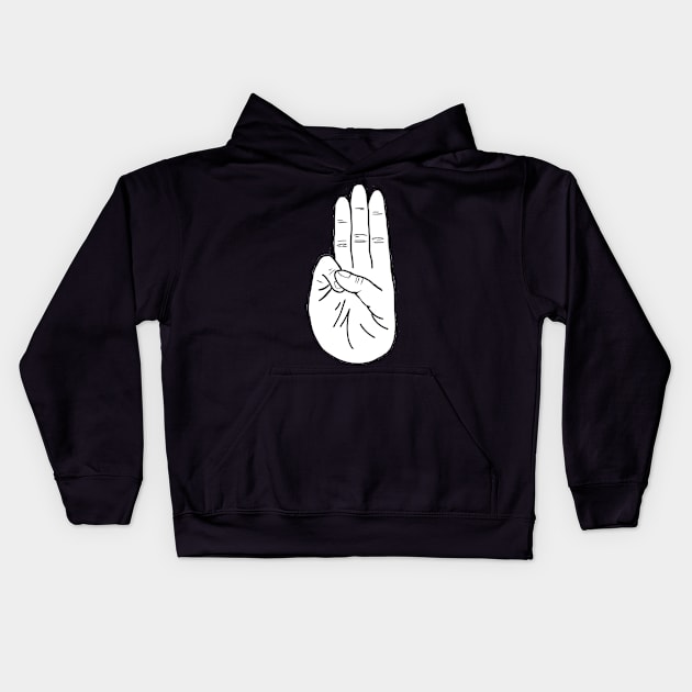 Hungergames handsign Kids Hoodie by jlopettersson